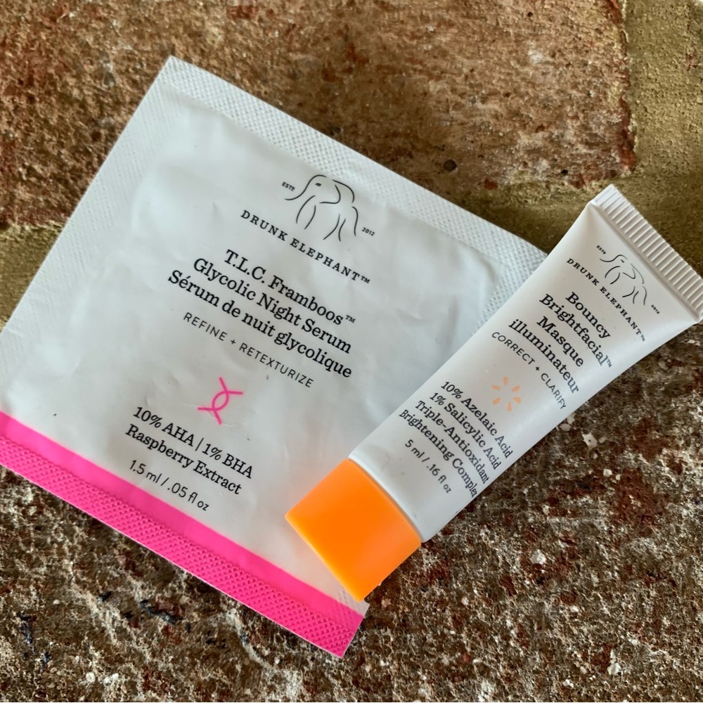✨$6✨Drunk Elephant | Glycolic Night Serum & Brightfacial Masque | BUNDLE